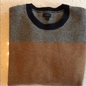 Men’s wool color block sweater